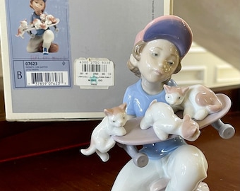 ヴィンテージ リヤドロ 子猫 ナチュラル フレーム - Etsy 日本
