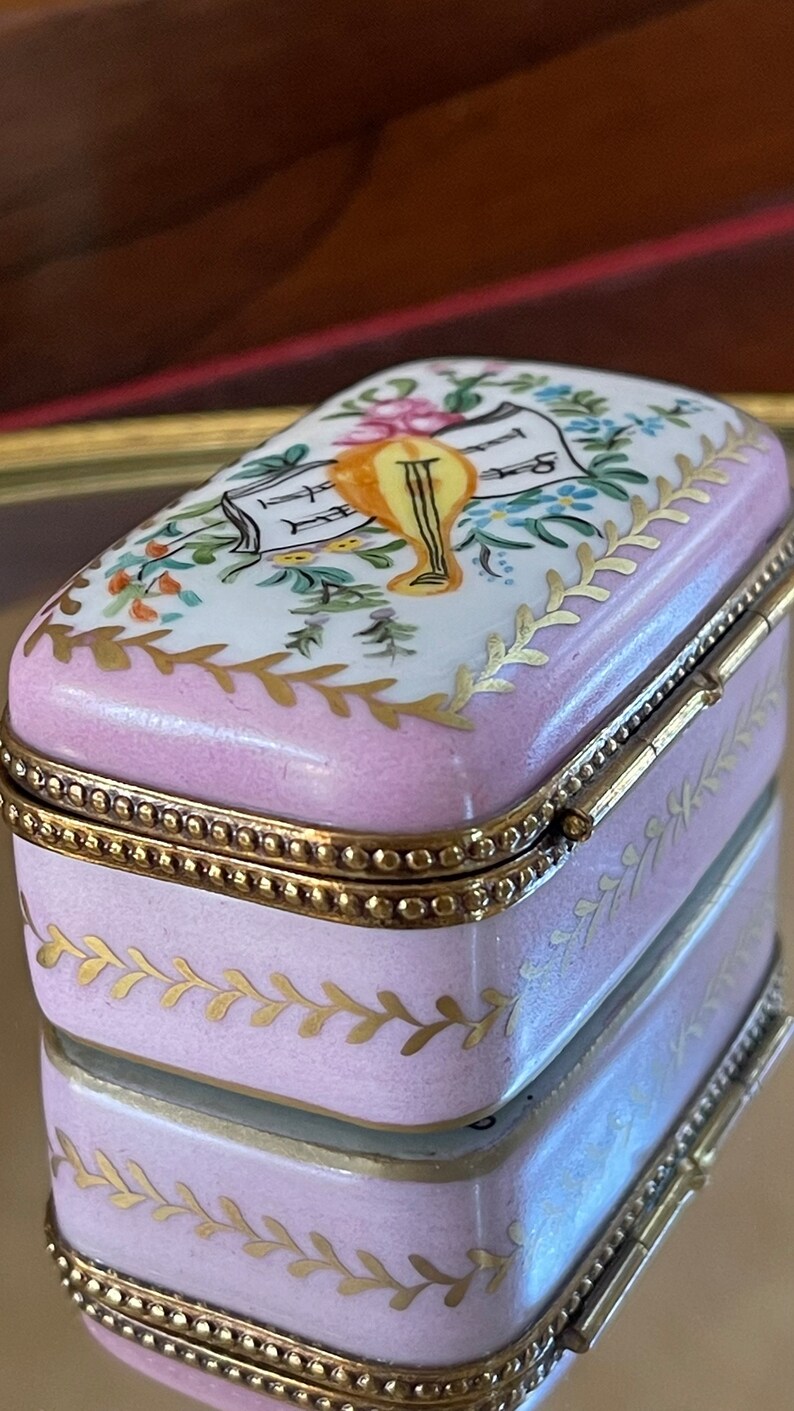 Limoges Hand Painted Porcelain Box Limoges Trinket Box Etsy