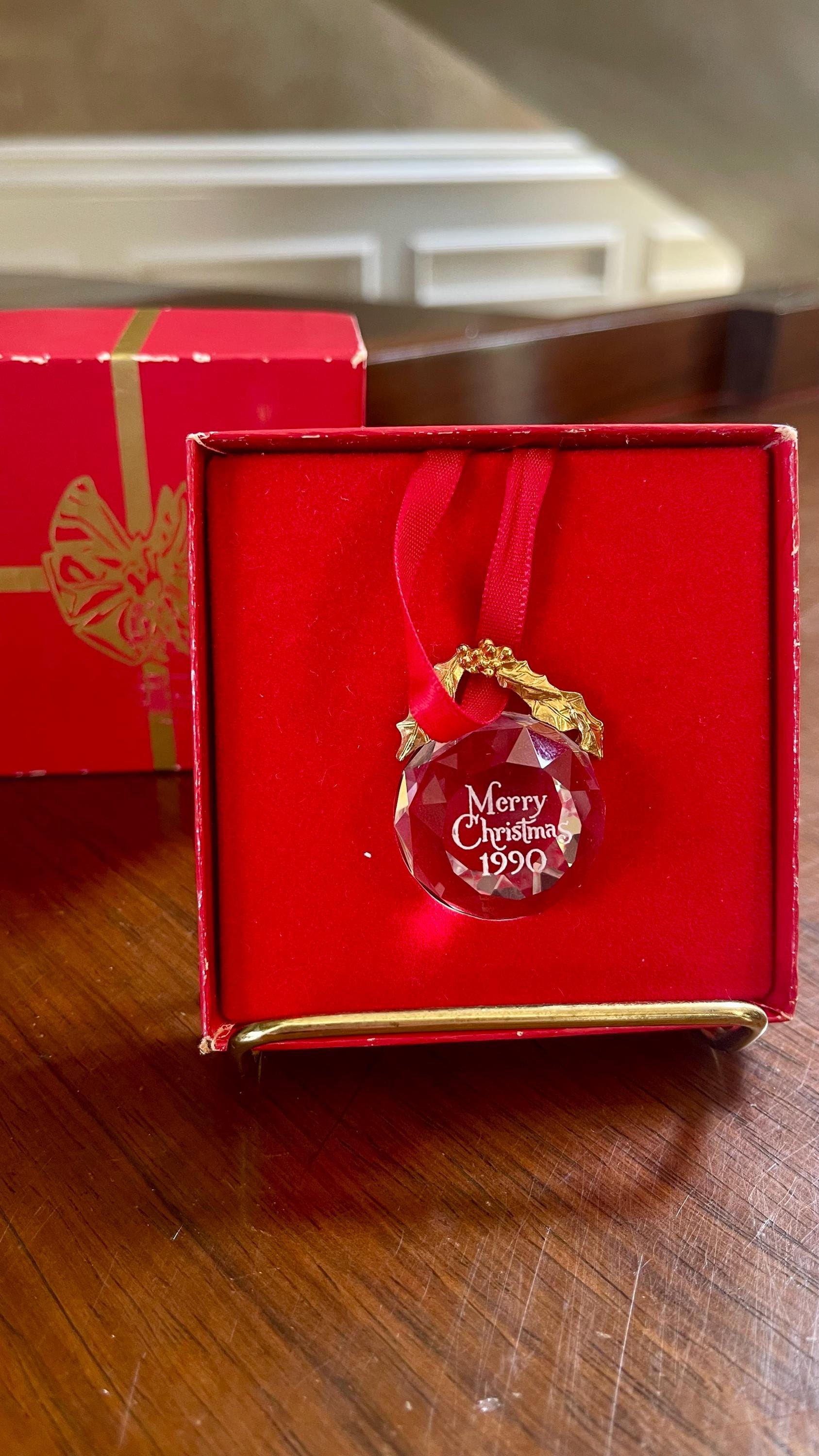 Swarovski Crystal 1990 Christmas Ornament by Giftware Suite