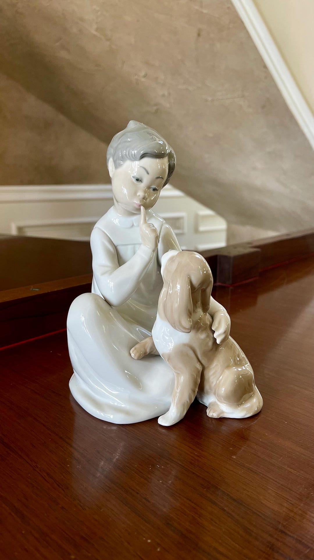 Lladro Boy With His Dog 4522 Porcelain Figurine - Etsy Norway