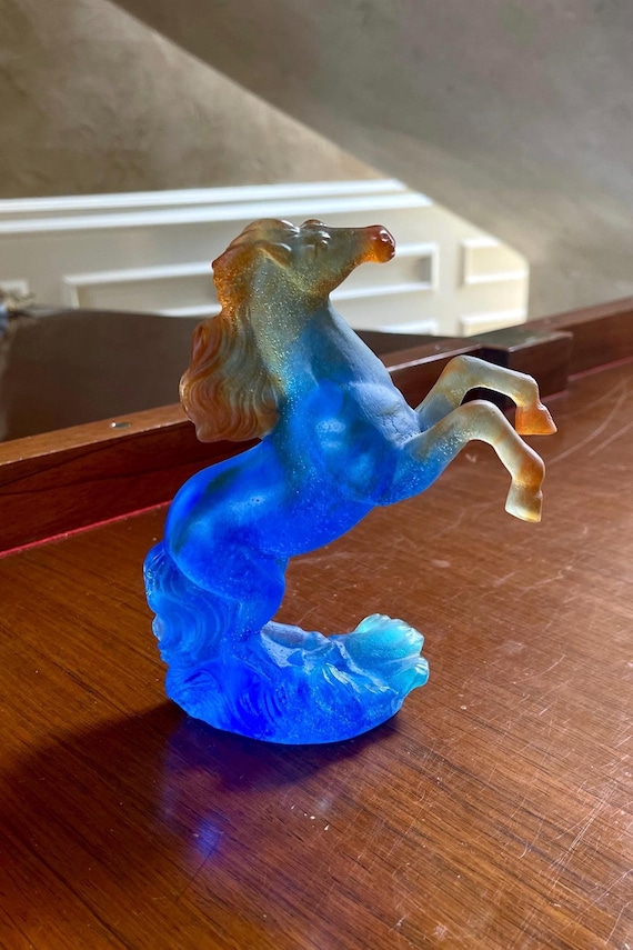 Daum France Stallion Horse “cheveaux De Marly” Mint Condition - Etsy