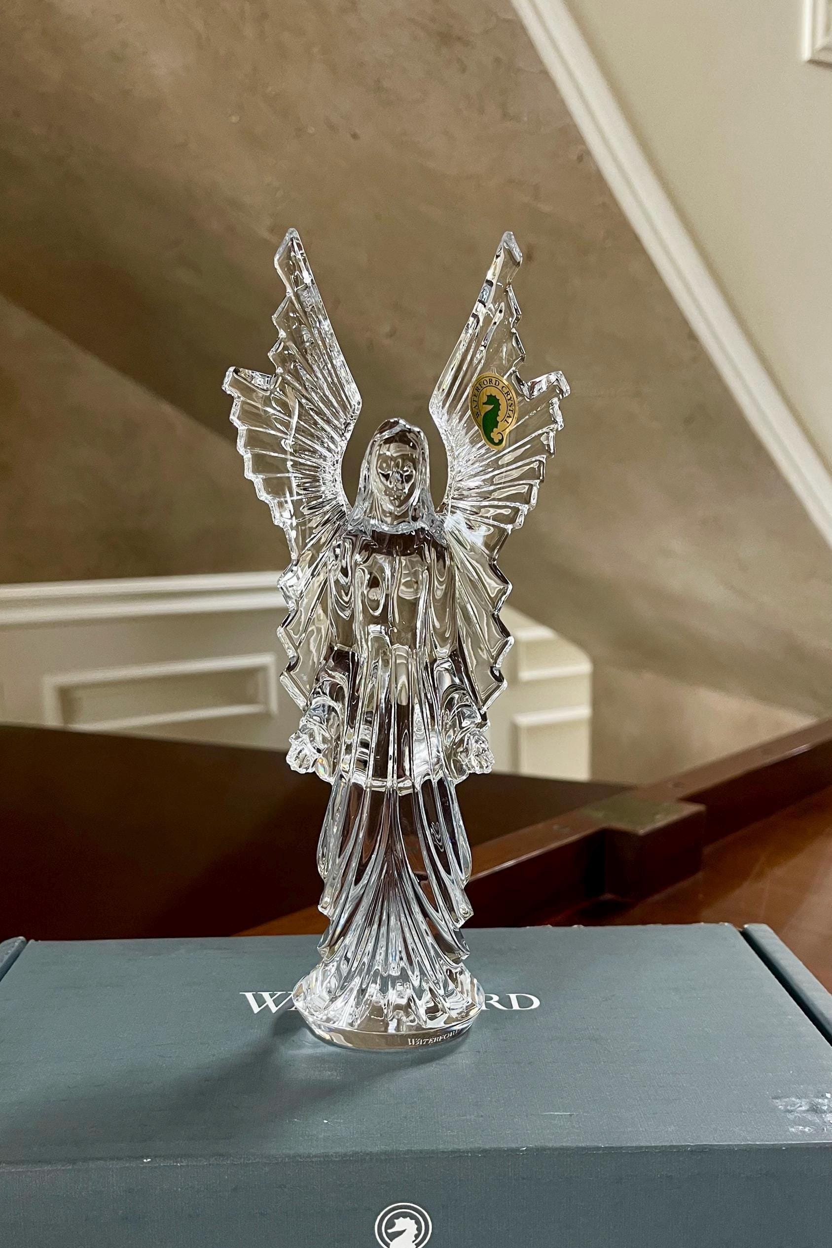 Waterford Crystal Celestial Angel Of Light 8 1/2” Figurine New in Box; Waterford Angel Sculpture