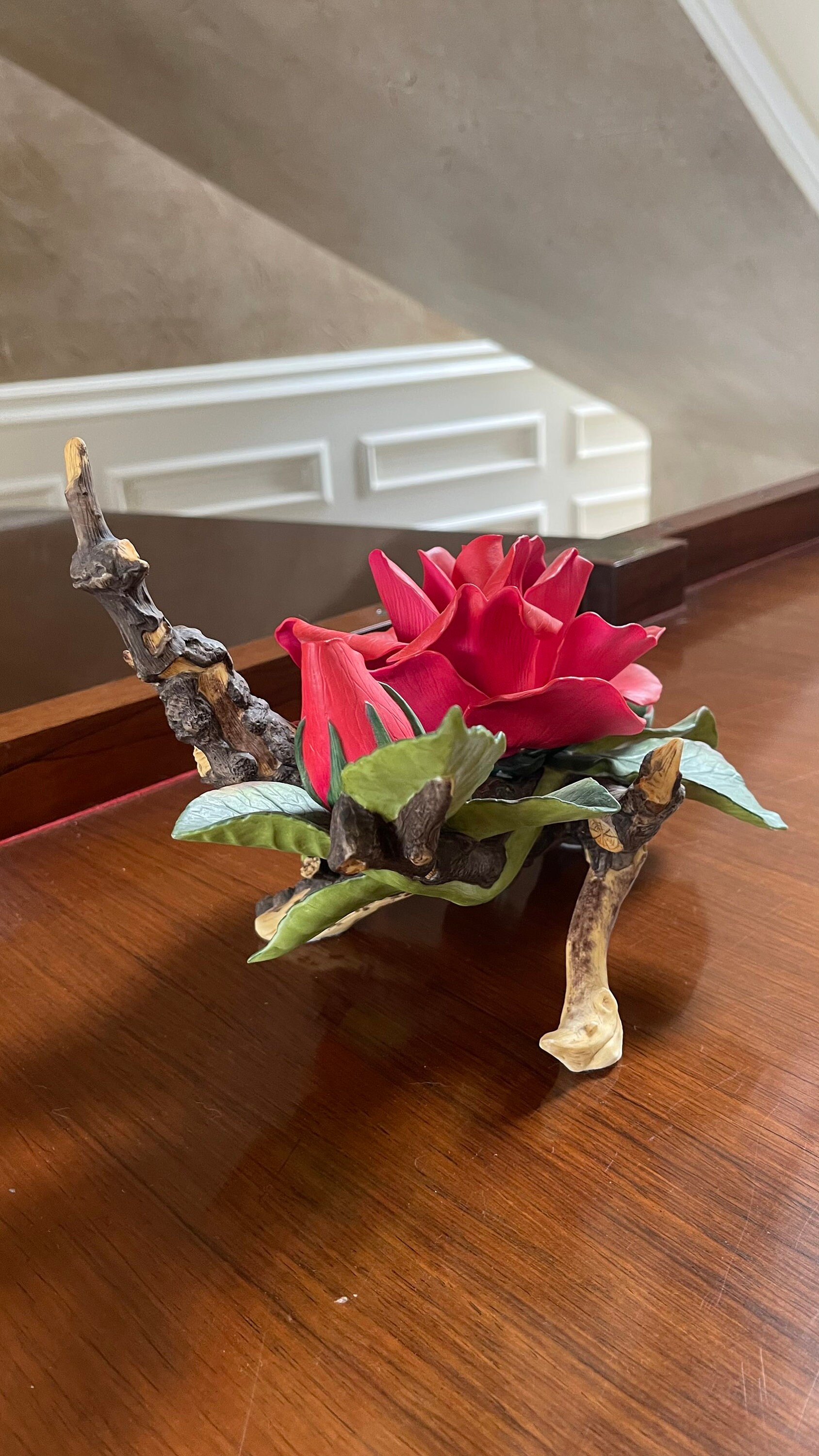 Large 10” Wide Franklin Mint 1987 the American Glory Rose on