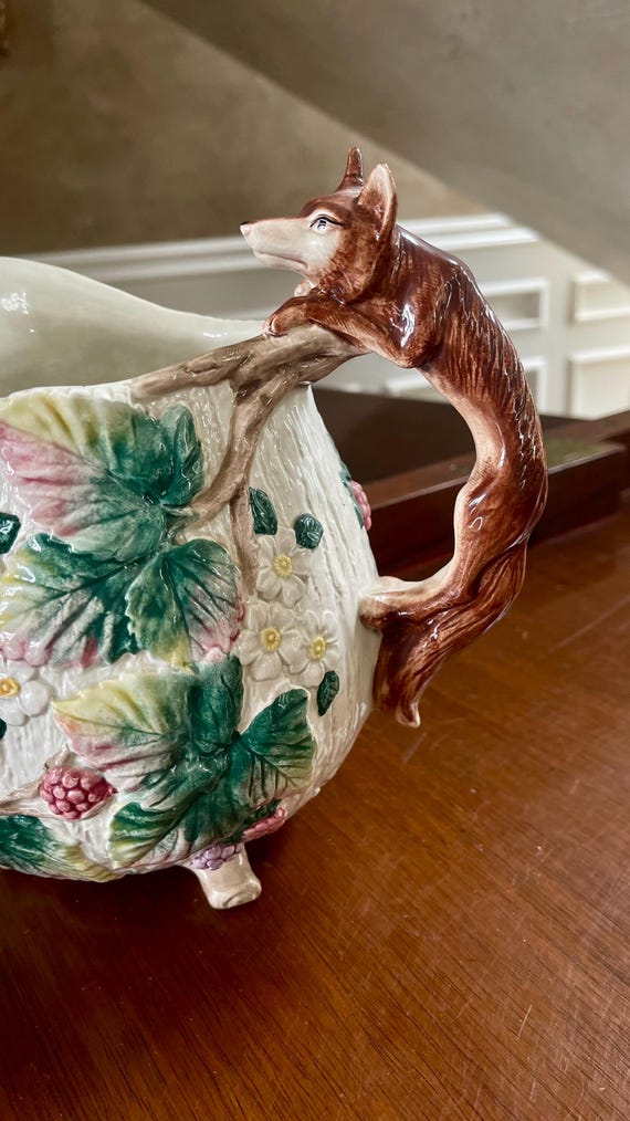 Fitz and Floyd フィッツとフロイド オウム ピッチャー 水差し Fitz and Floyd Fox 1 3/4 Quart Pitcher 1990 - Etsy