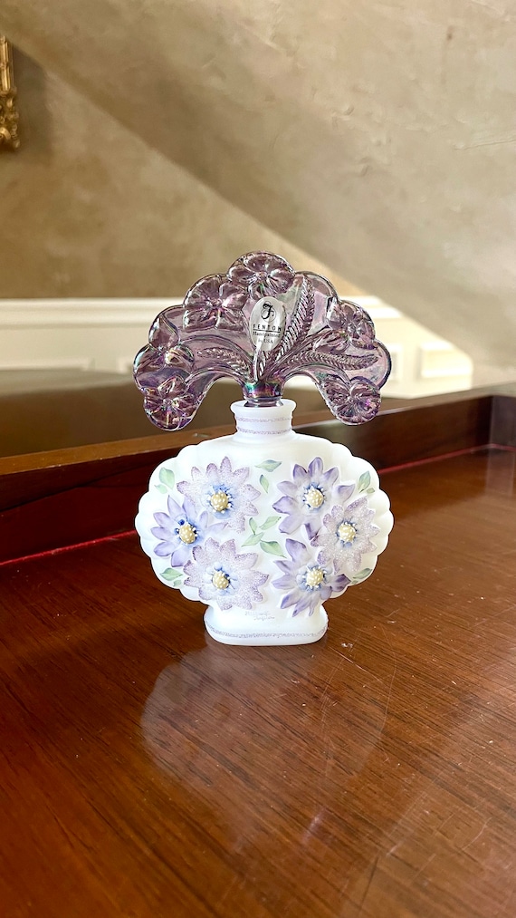 Fenton New Century Collection Satin Glass Hand Painted Puffy