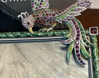 Jay Strongwater Bird of Paradise Enamel and Swarovski Crystals 4x6