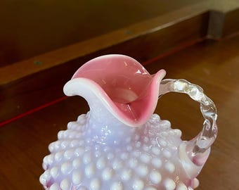 Fenton Glass Hobnail Cranberry Opalescent Cruet - Etsy