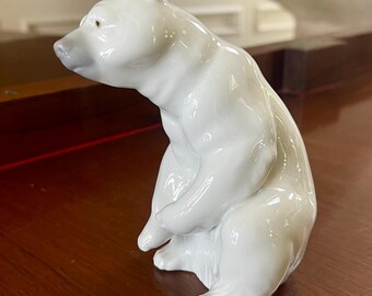 Lladro Resting Polar Bear Porcelain Figurine; Lladro Polar Bear - Etsy