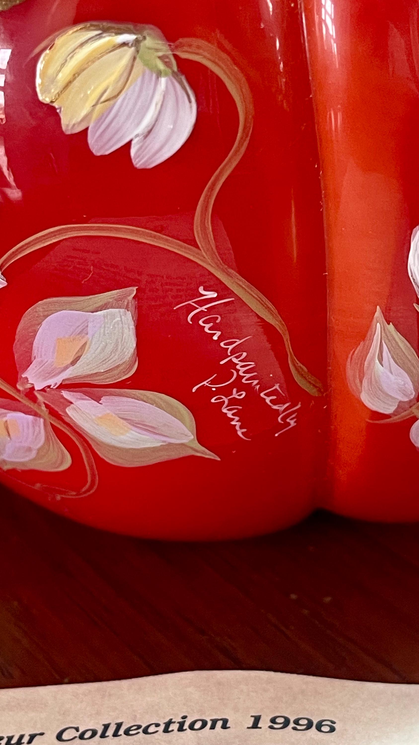 Fenton 1996 Connoisseur Collection Mabdarin Box Limited Edition