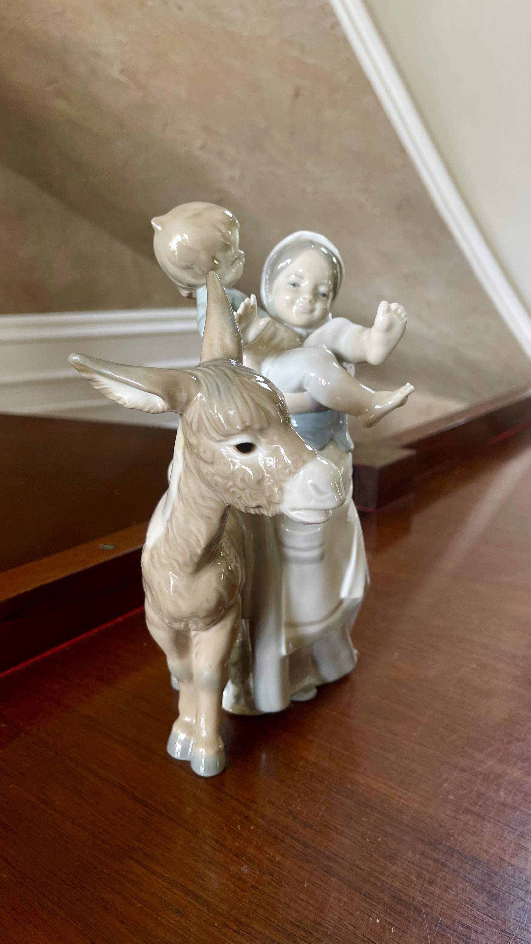 リヤドロ ロバ乗り 4843 磁器製 母子像 - Etsy 日本