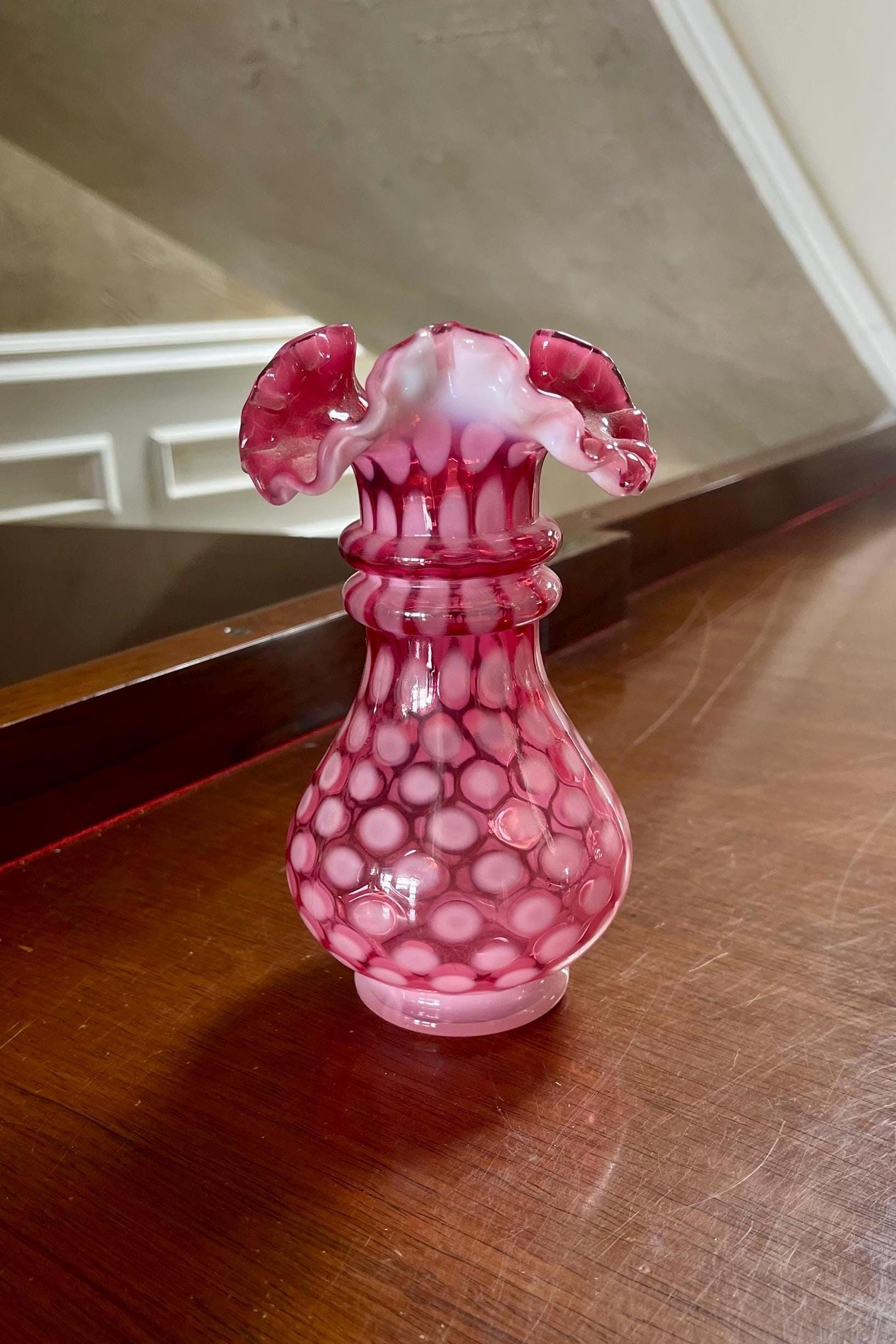 花瓶・フラワースタンド VINTAGE FENTON COIN DOT BOWL Fenton Coin Dot Bowl - Etsy Canada