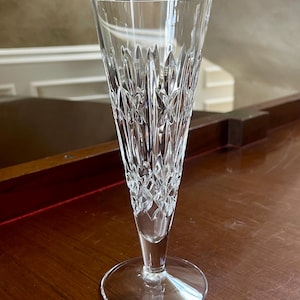 Waterford Crystal 8” Edythe Pattern Flower Stem Vase; Waterford Bud Vase