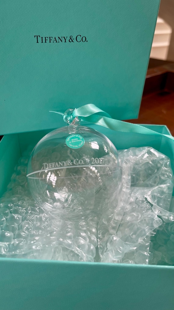 Tiffany & Co. Christmas Glass Ball Ornament Mint Condition in