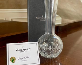 Jarrón de burbujas Caroline de cristal Waterford de 8 pulgadas con un solo tallo; teñido con agua tal como está