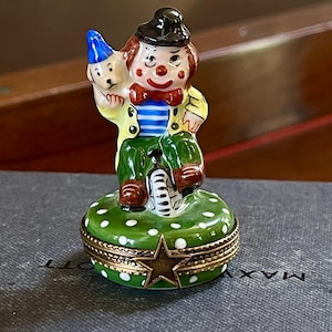 Limoges Clown Trinket Box; Limoges Trinket Box; Collectible Limoges; Limoges France; Hand Painted