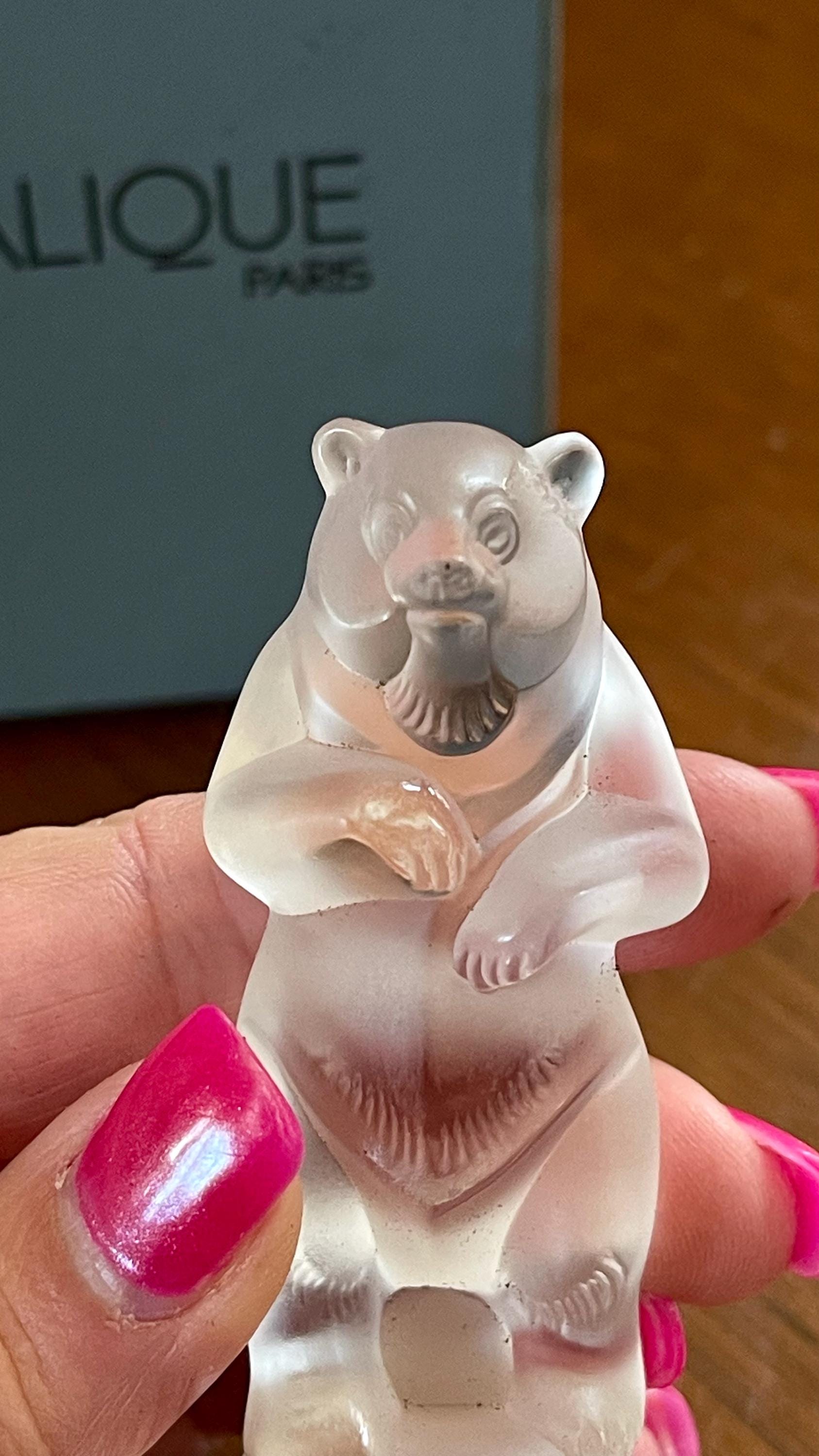 Lalique Crystal Dancing Bear Figurine Mint Condition in