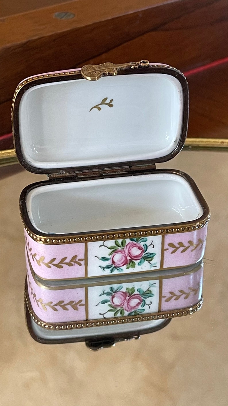 Limoges Hand Painted Porcelain Box Limoges Trinket Box Etsy