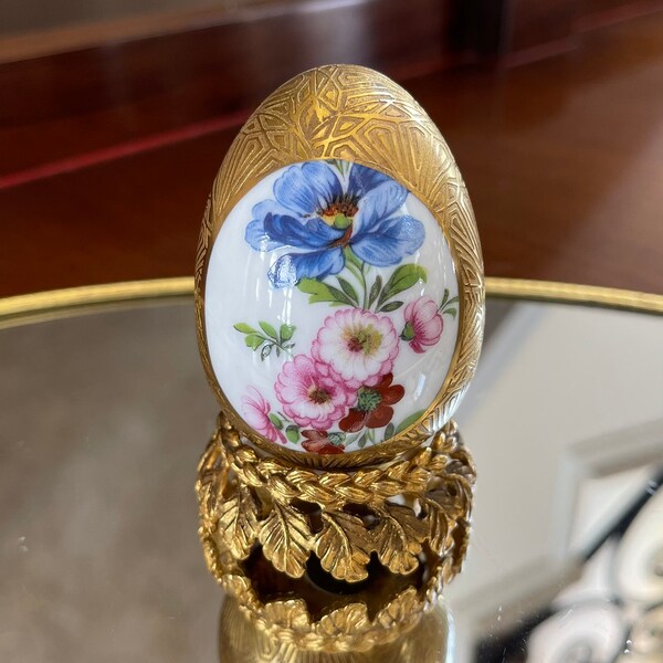 Limoges Porcelain Egg Etsy