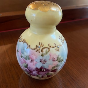 Antique Porcelain Hat Pin Holder Hand Painted