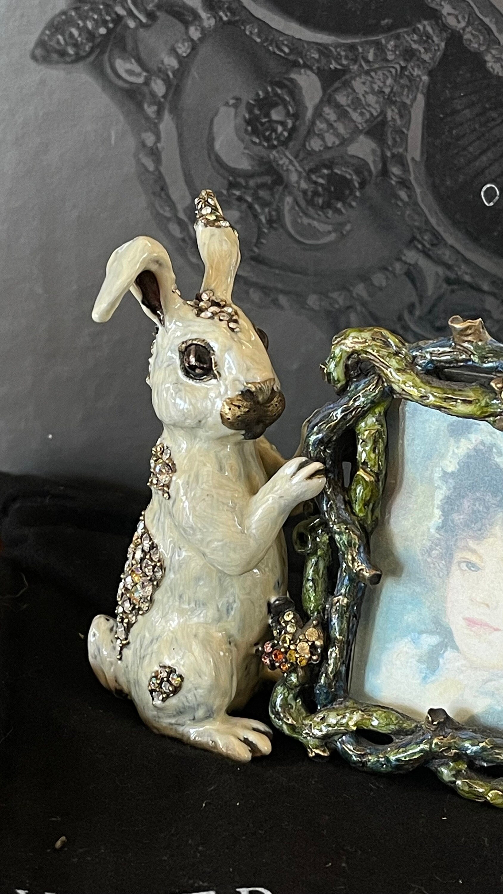 JAY STRONGWATER  エナメルフィギュリン　ウサギ JAY STRONGWATER エナメルフィギュリンウサギ