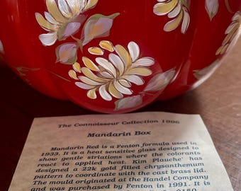 Fenton 1996 Connoisseur Collection Mabdarin Box Limited Edition