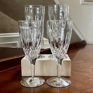 SET OF 4 Waterford Crystal Lismore Traditions Iced Beverage Glasses; Waterford Lismore Glasses Made in Ireland