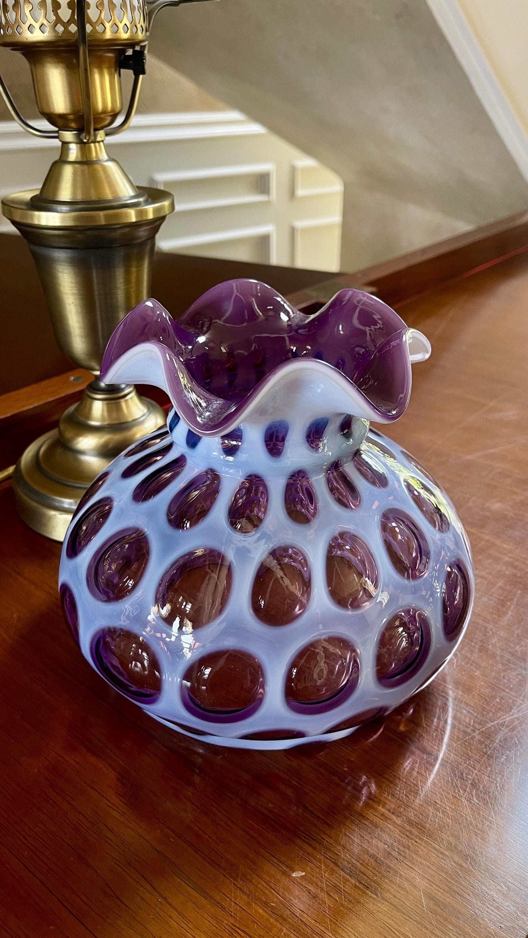 幻！Antique　50's　Fentonプラムオパールセント　ゴブレットUSA 激レア幻！Antique 50's Fentonプラムオパールセント ゴブレット