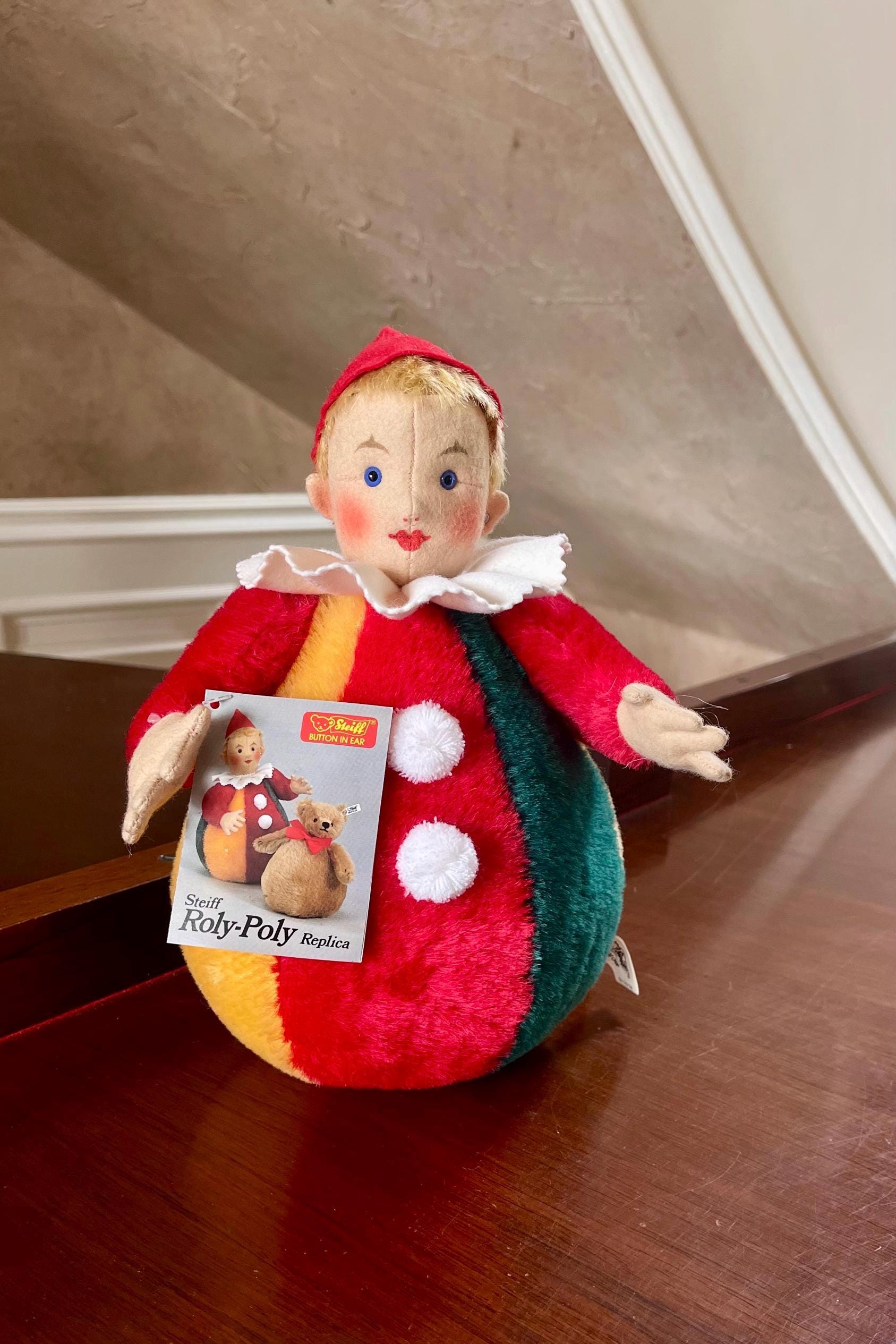 Ancien Culbuto Clown Roly Poly Vintage - Avec Sa Boîte D'Origine - Bon État