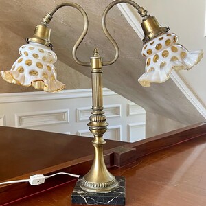 アンティーク　ランプ　フェントン　ドット　ジャンク Fenton coin dot lamp - Etsy 日本