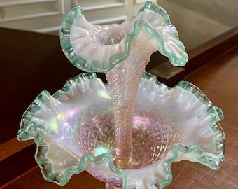 フェントン ピンククレスト Cut & Block オパールセントコンポート フェントン ピンククレスト Cut & Block オパールセントコンポート