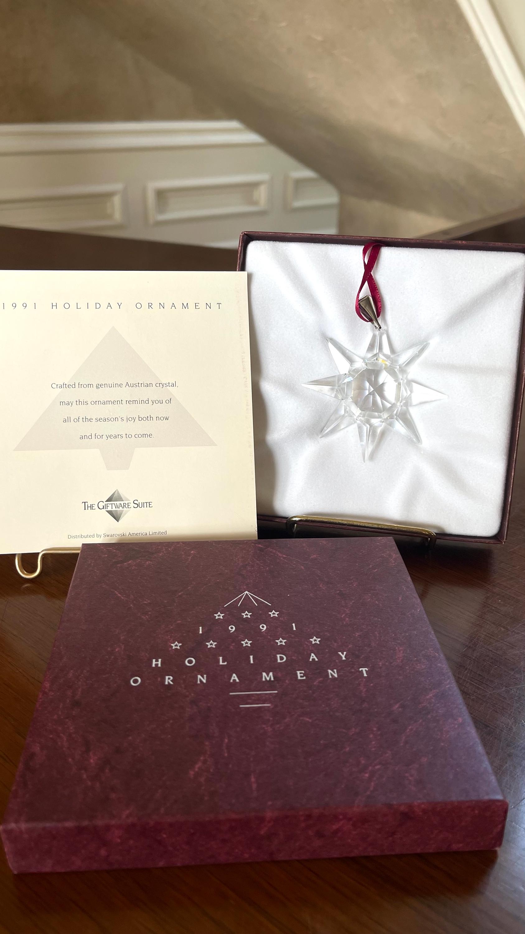 SWAROVSKI 1991 First クリスマスオーナメント SWAROVSKI 1991 First クリスマスオーナメント