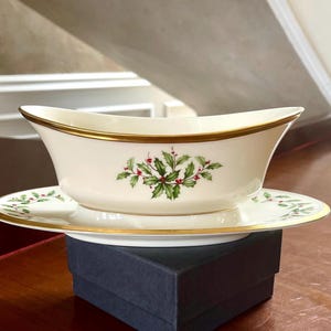 Lenox Holiday (Dimension) Bordure dorée Sauce bateau États-Unis