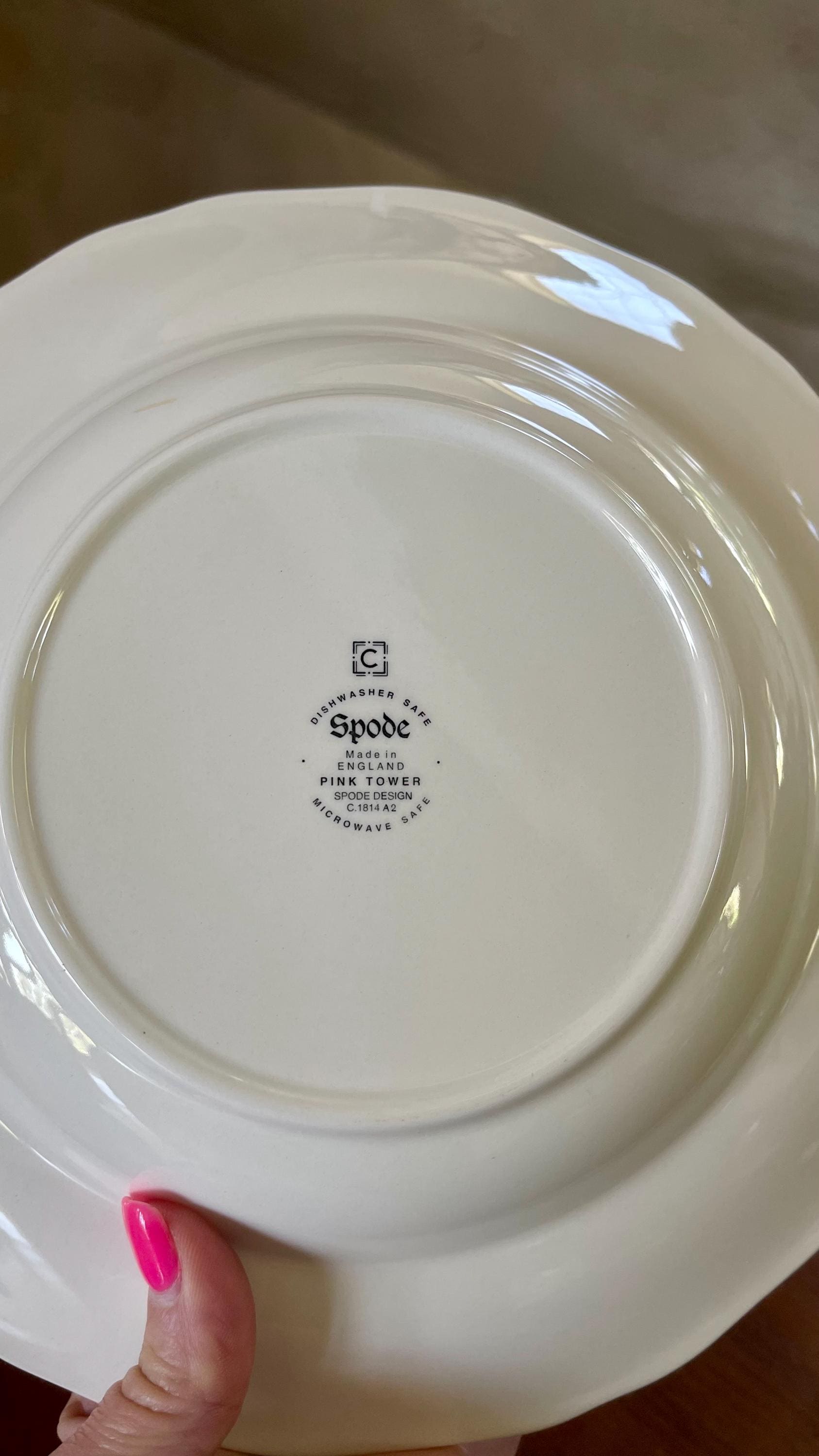 Pink Spode Tower - England | and Set Soup Saucer Etsy Cup Copeland