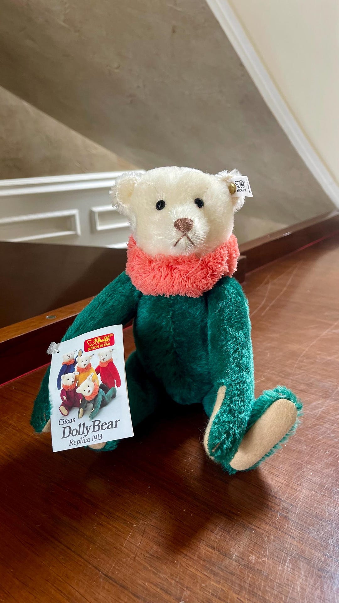 Steiff Circus Dolly Bear Replica 1913; Fully Jointed Steiff 1987
