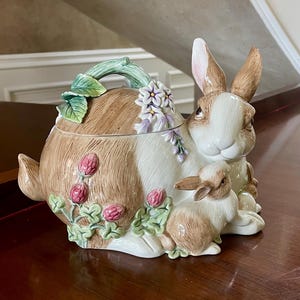 Fitz and floyd rabbit cookie jar - Etsy 日本