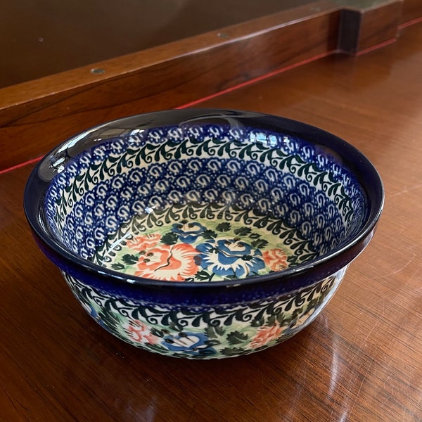 Polish Pottery Unikat 6 1/4” Cereal Soup Bowl