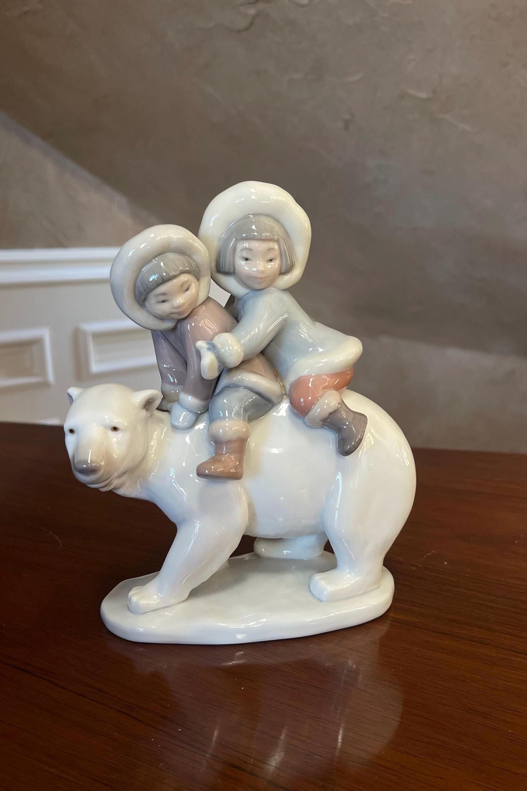 Lladro Polar Bear and Eskimo - Etsy