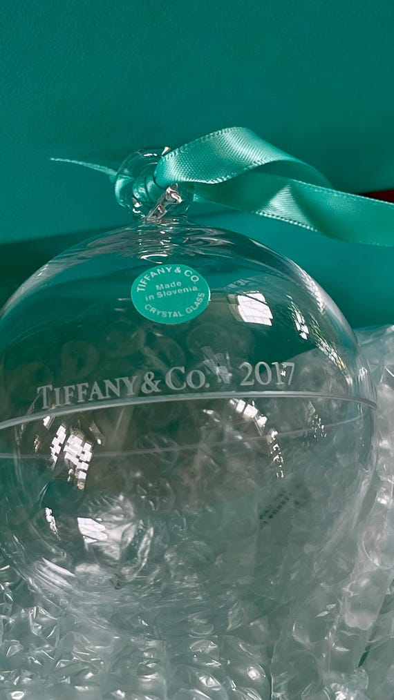 Tiffany & Co. クリスタルガラス オーナメント Tiffany & Co. Christmas Glass Ball Ornament Mint Condition in
