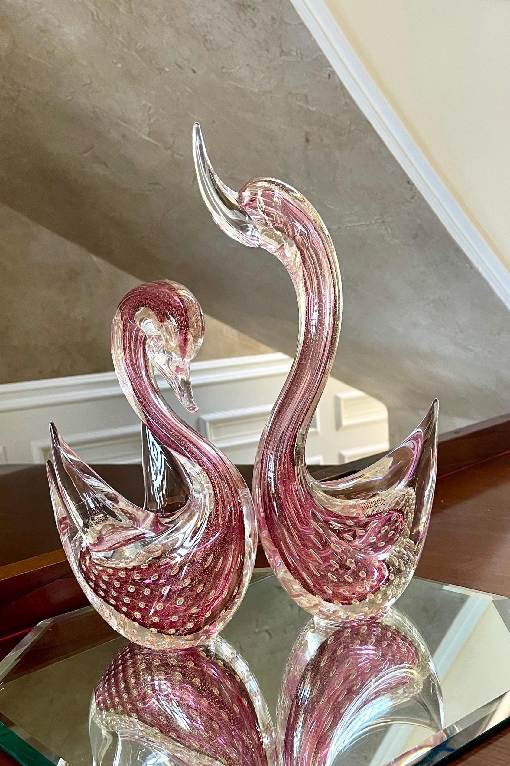 Italian glass swan - Etsy 日本