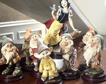 Giuseppe Armani 1993 Disney Snow White And The Seven Dwarfs Figurines All Signed In Mint Condition