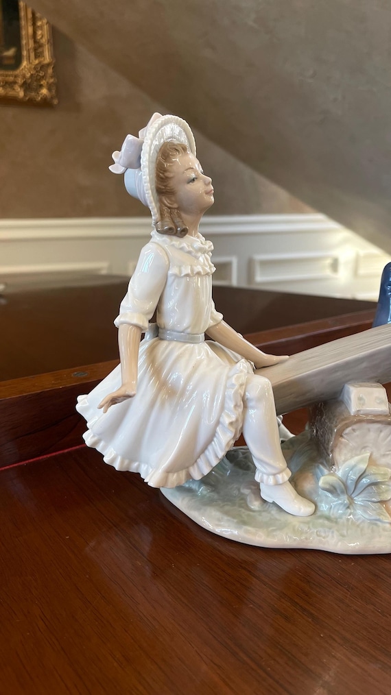 Lladro Sailor Boy and Girl 1255 Porcelain Seesaw Figurine - Etsy
