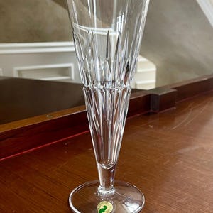 Waterford Crystal 9” Lismore Diamond Flower Stem Vase; Waterford Flower Vase