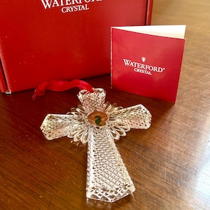 Waterford Crystal Cross Christmas Ornament New in Box