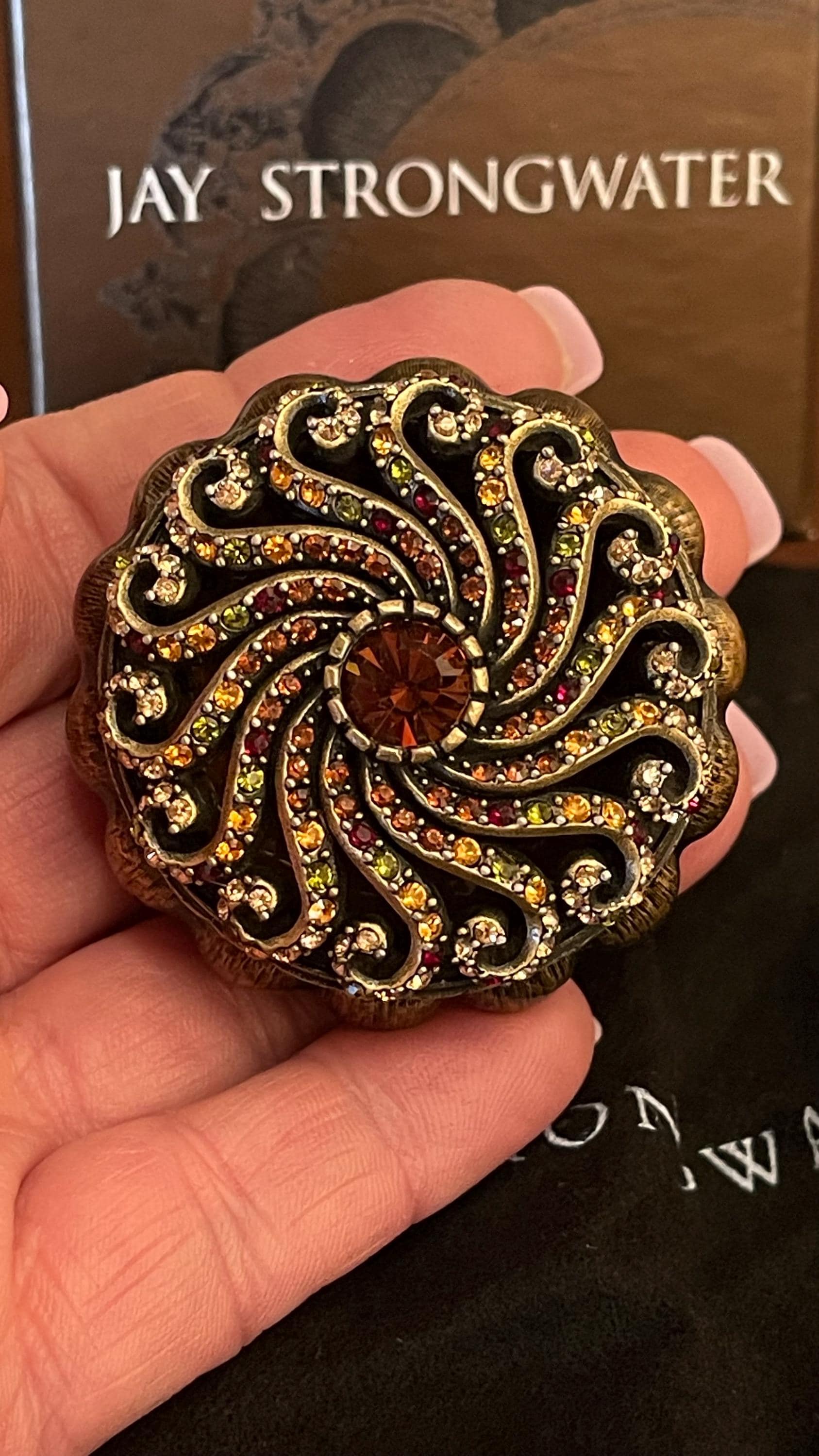 Jay Strongwater Enameled Trinket Box Swarovski Crystals - Etsy