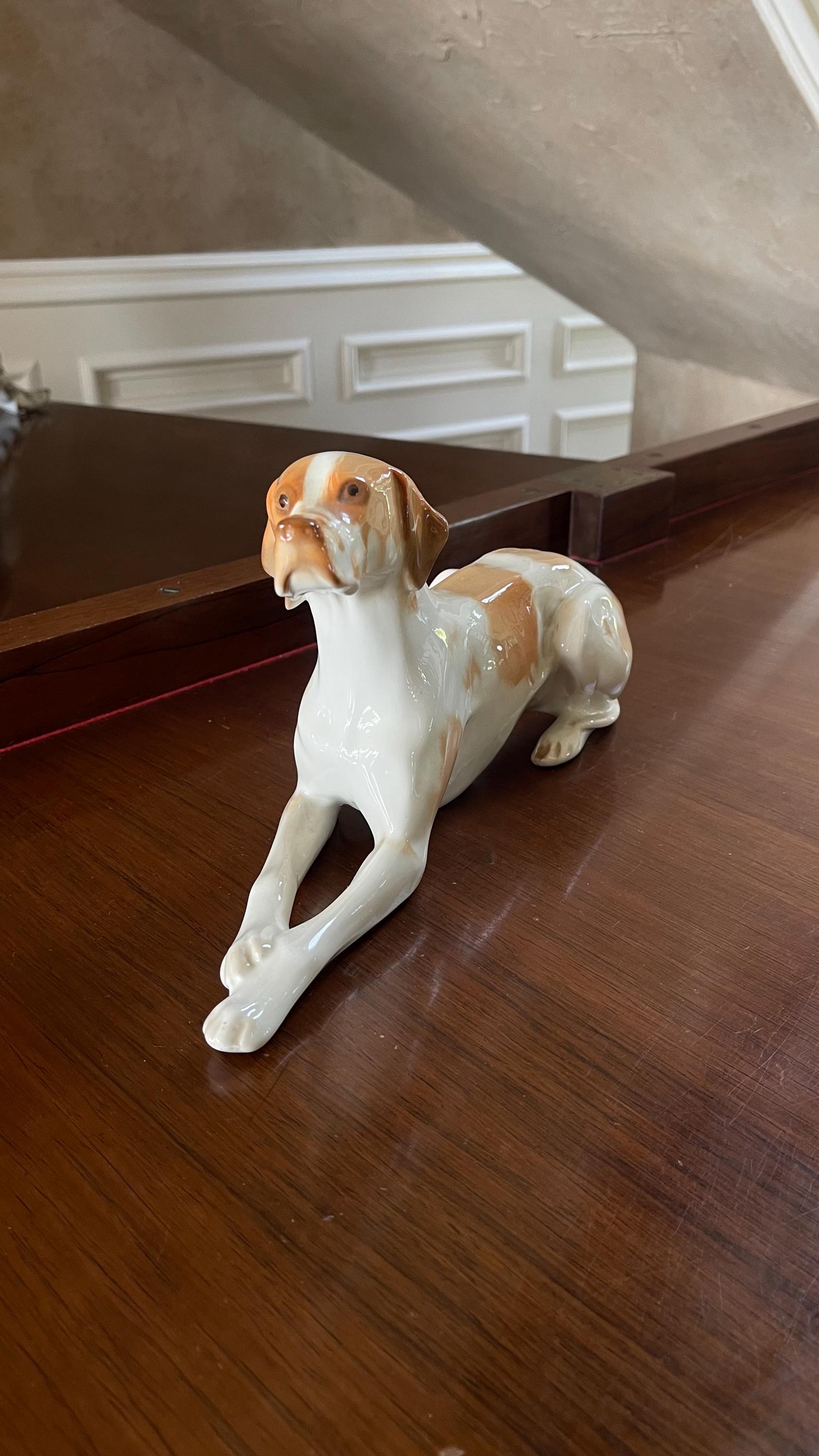 LOMONOSOV ロモノーソフ 犬の置物 陶器製 LOMONOSOV ロモノーソフ 犬の置物 陶器製 Lying Pointer