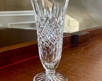 Waterford Crystal 7” Ashbourne Footed Bud Vase; Waterford Flower Vase