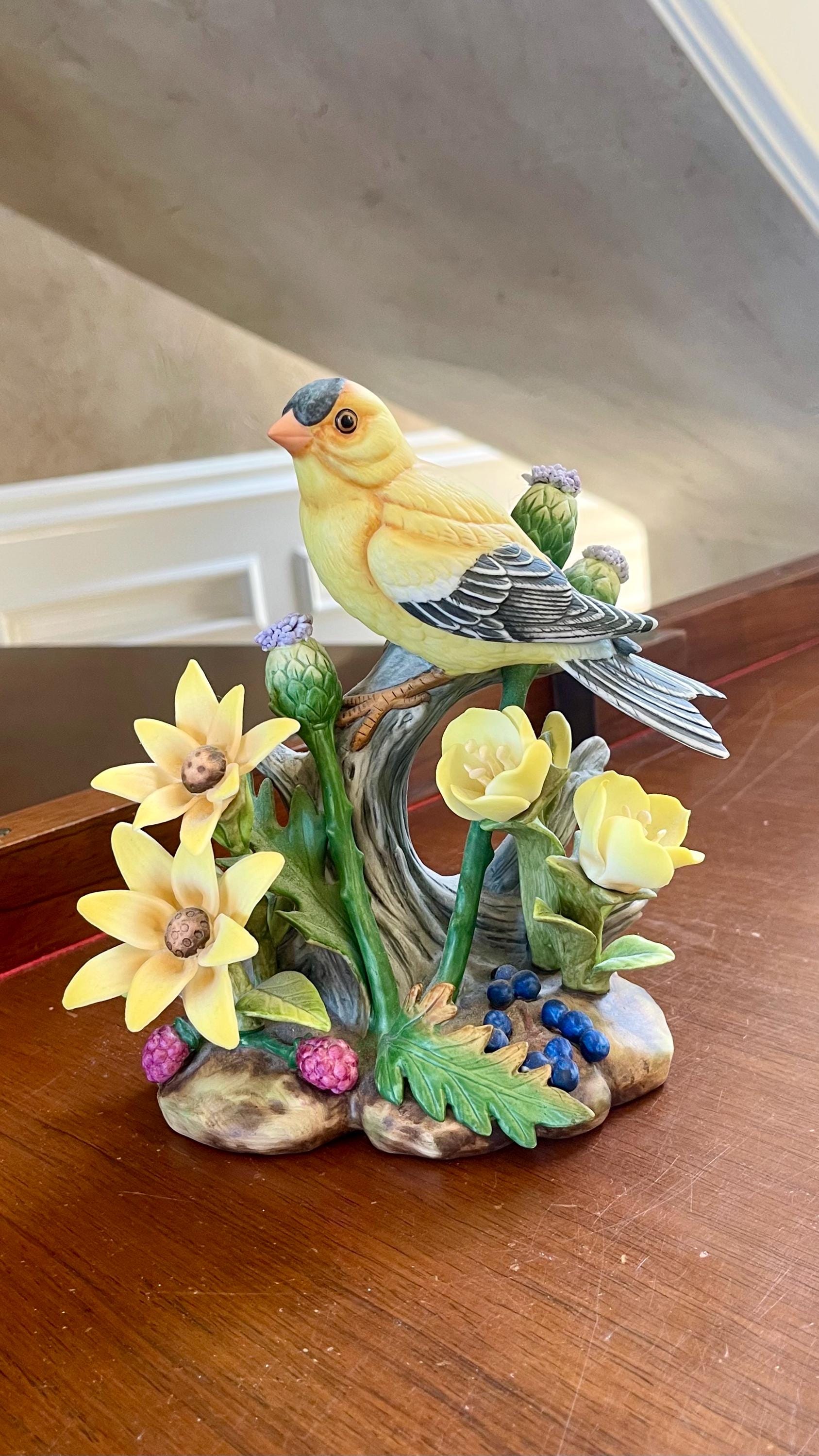 Gold Finch Statue - Etsy