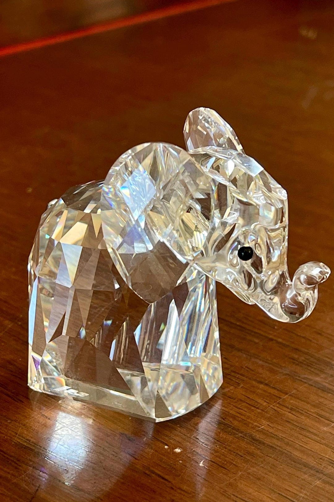 Swarovski Crystal Elephant Bangle Bracelet in 18K White Gold main image 1
