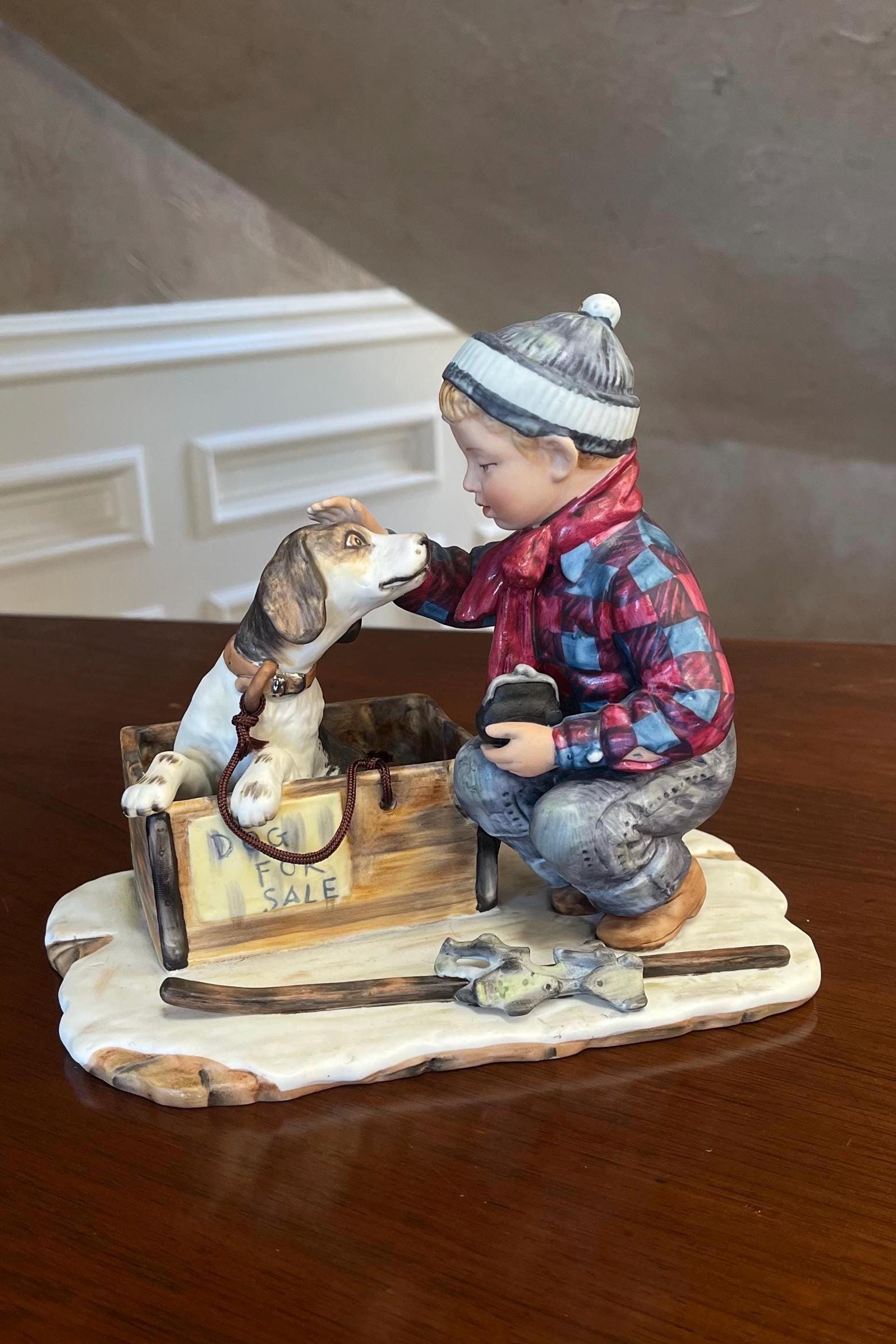 Rockwell Norman 木製 Etsy - Dog Rockwell Norman ヴィンテージ アンティーク 子供と犬 その他