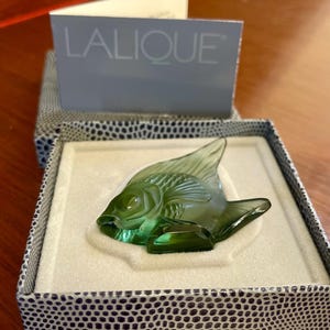 Lalique Crystal Fish; Lalique Aquarium Fish; Lalique Angel Fish New In The Box